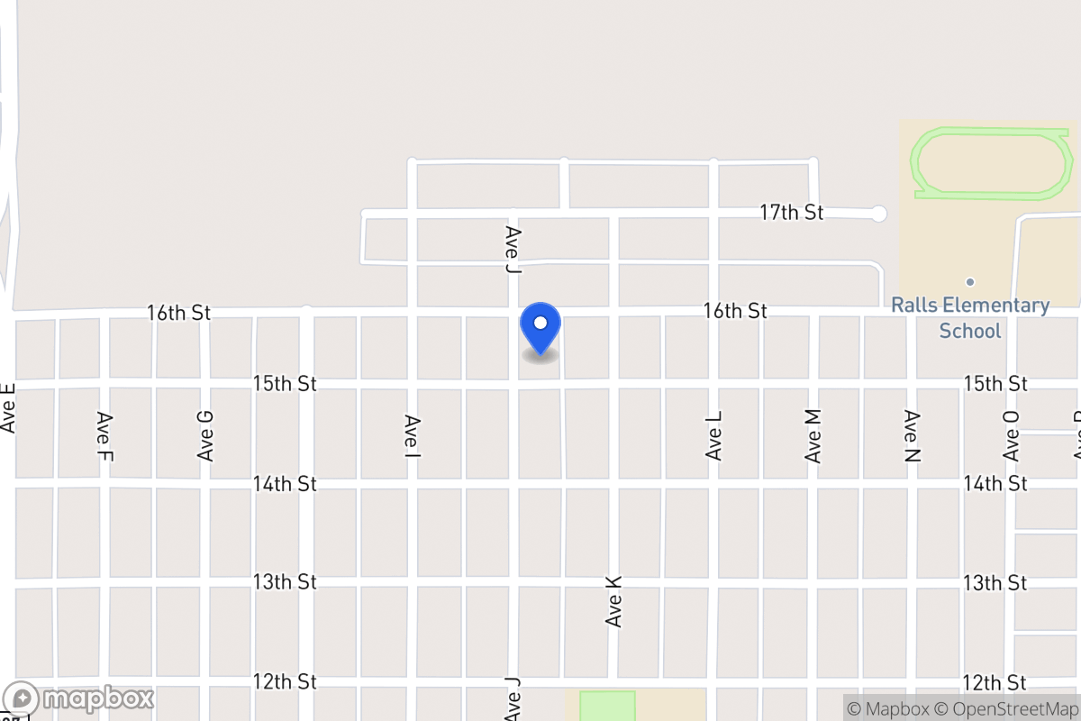 Map of 1502 Ave J, Ralls, Tx, Ralls