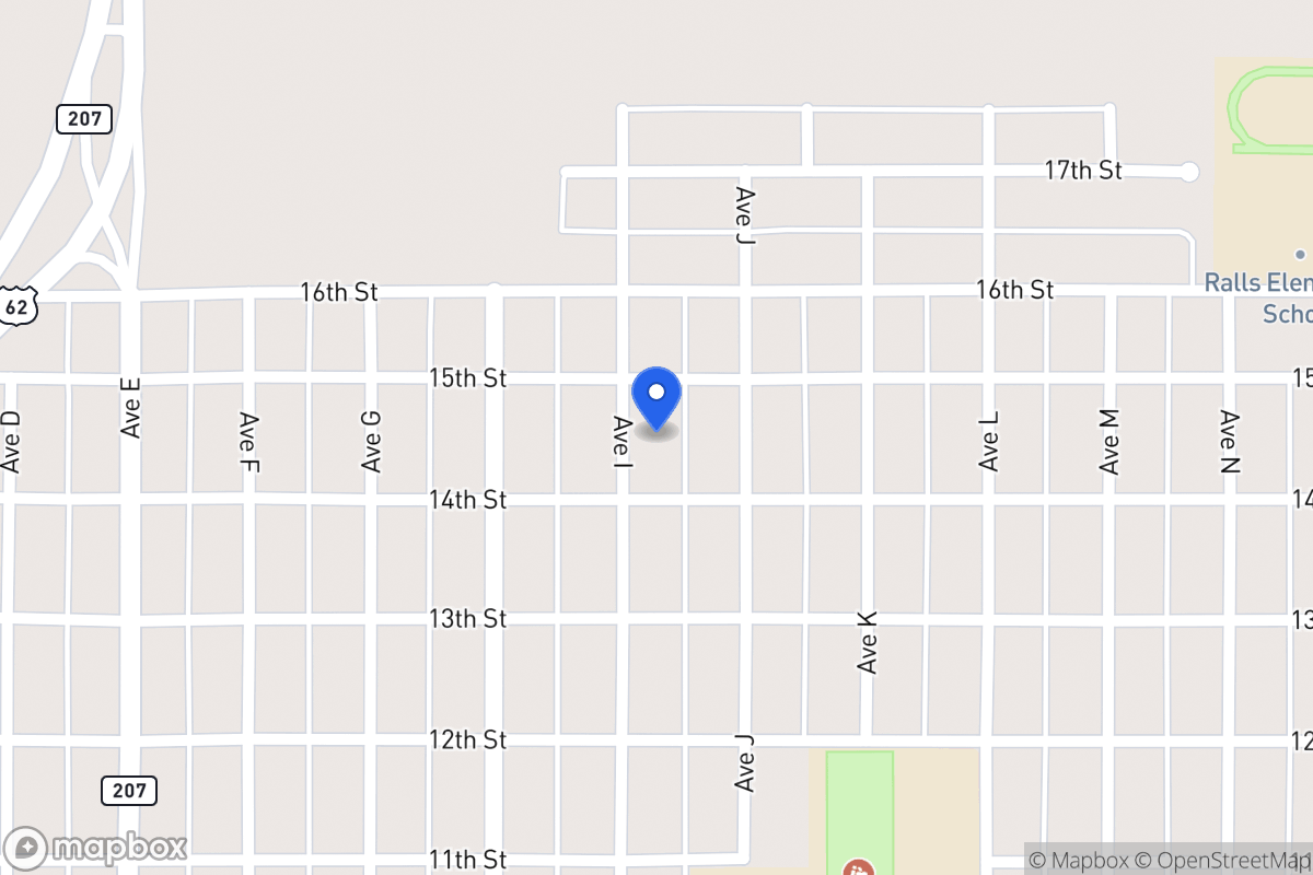 Map of 1410 Ave I, Ralls, Tx, Ralls