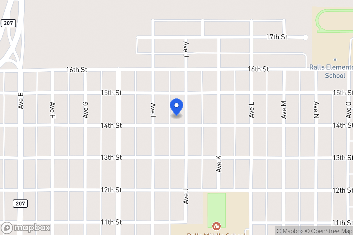 Map of 1403 Ave J, Ralls, Tx, Ralls