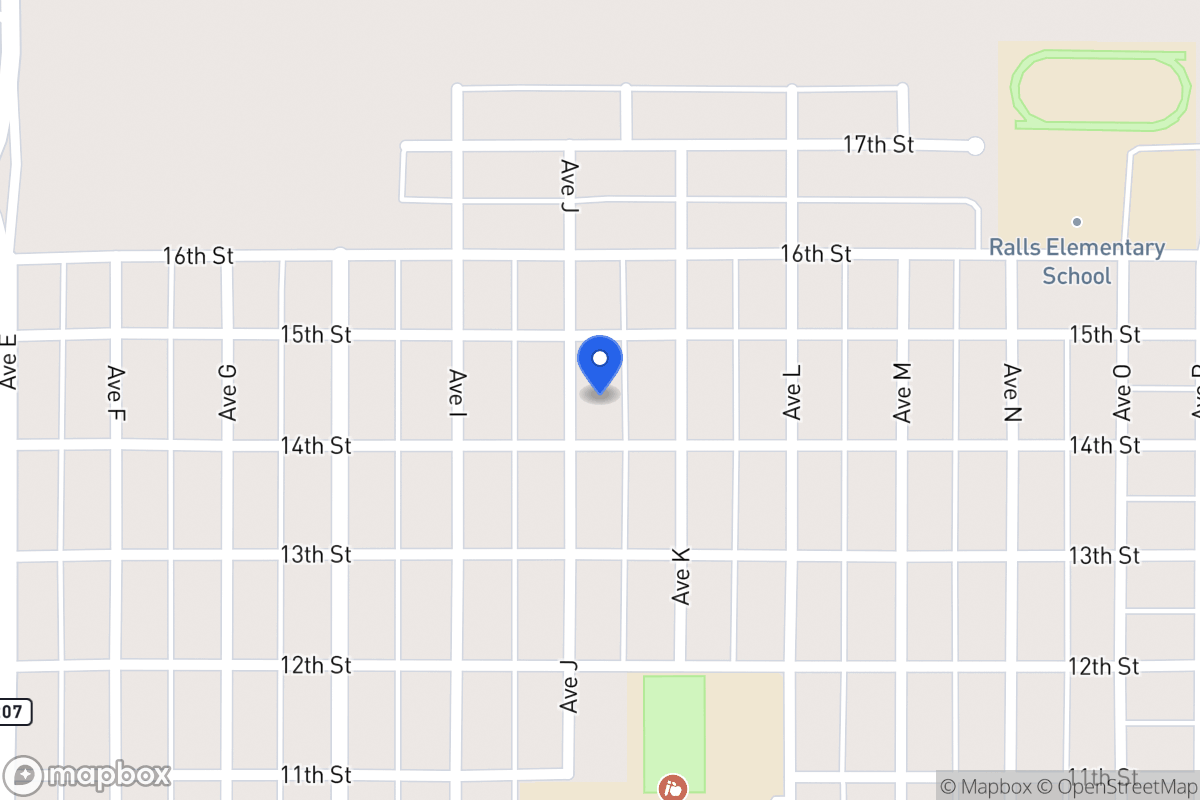 Map of 1410 Ave J, Ralls, Tx, Ralls