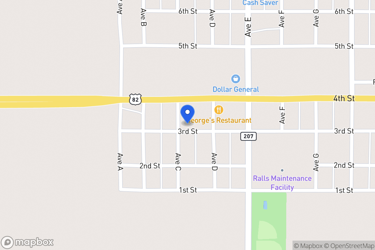Map of 301 Ave C, Ralls, Tx, Ralls