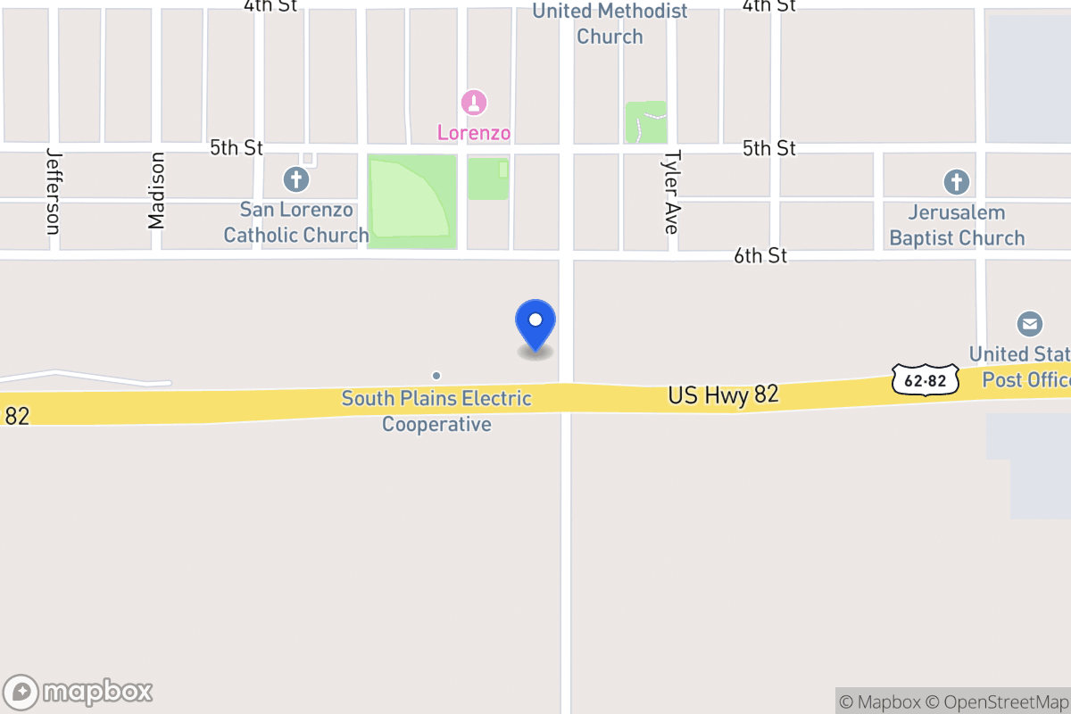 Map of 0 Us Hwy 82, Lorenzo, Tx, Lorenzo