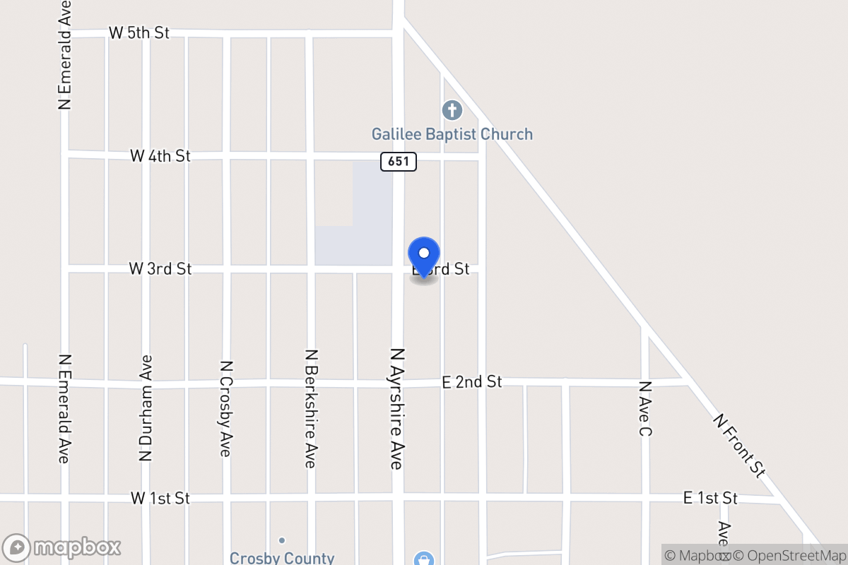 Map of 0 , Crosbyton, Tx, Crosbyton