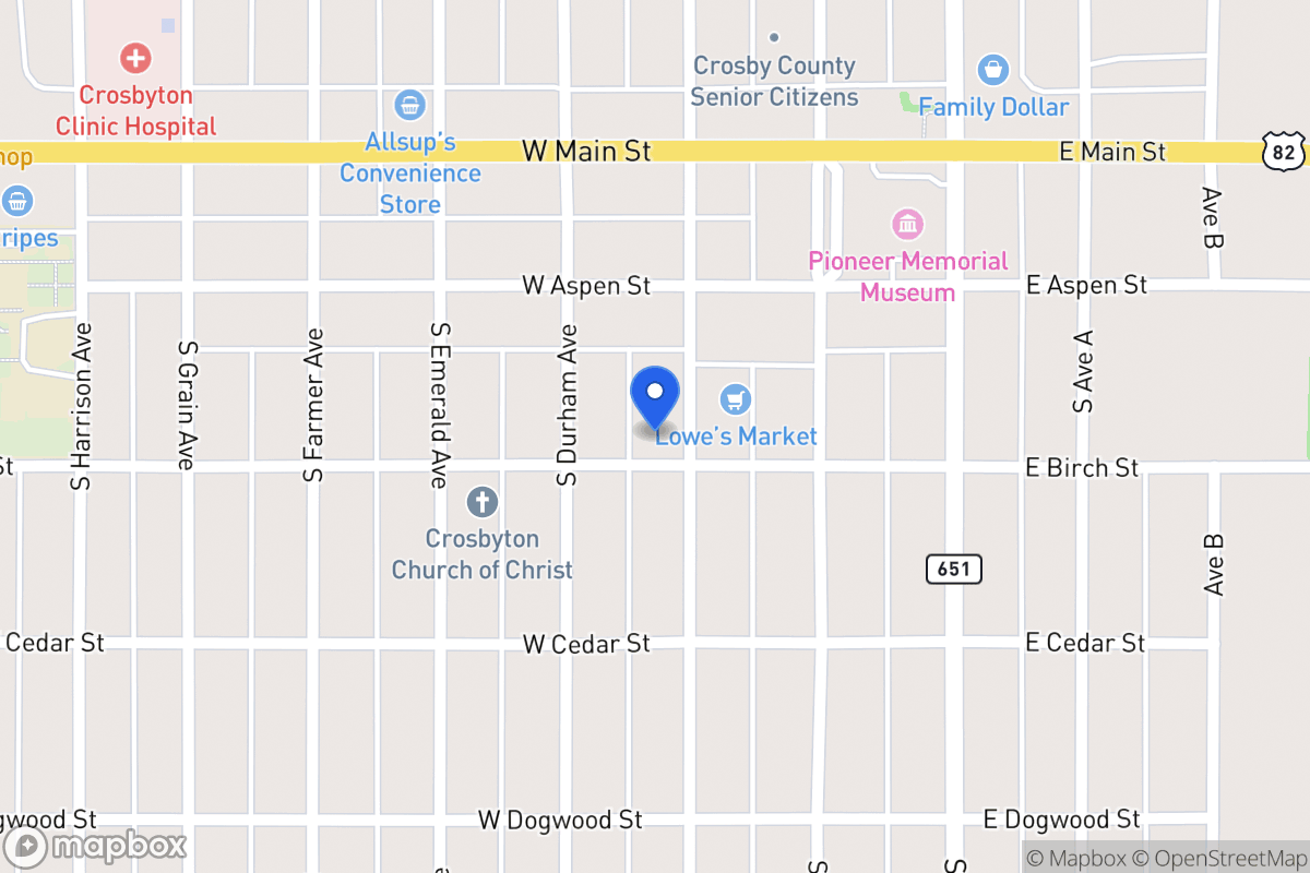 Map of 300 Birch, Crosbyton, Tx, Crosbyton