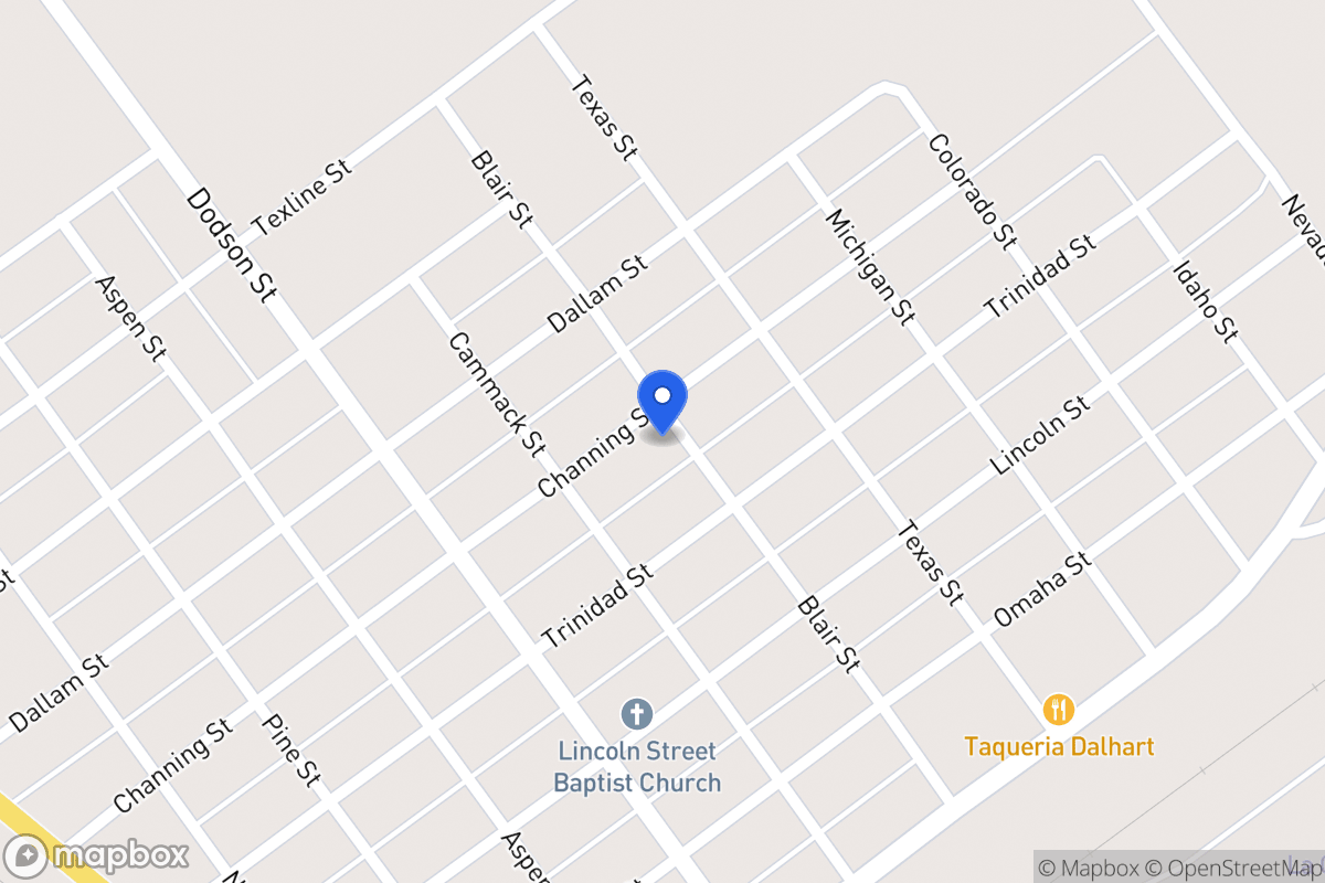 Map of 1120  Channing St, Dalhart, Tx 79022, Dalhart