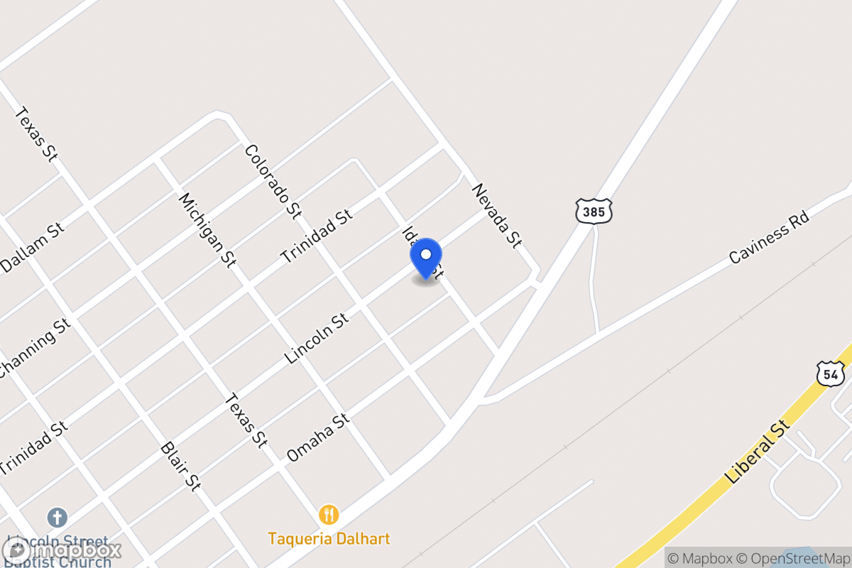 Map of 1522  Lincoln St, Dalhart, Tx 79022, Dalhart