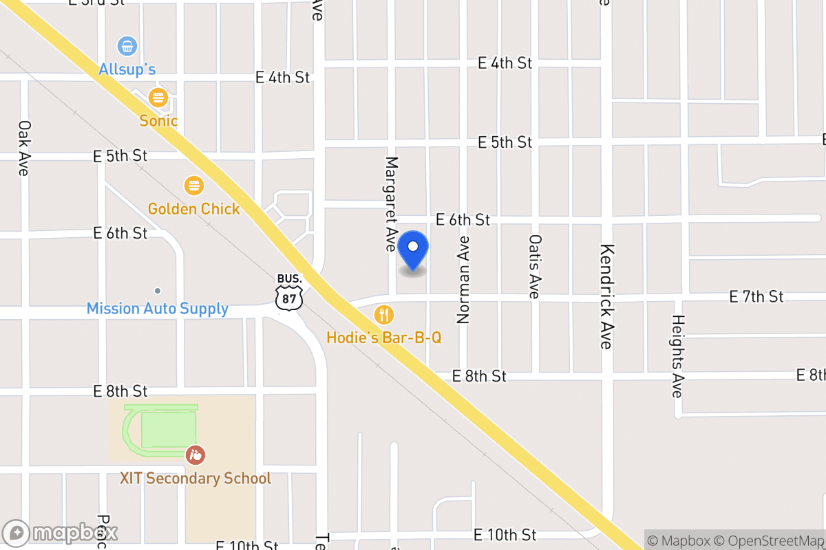 Map of 1003 E 7th St, Dalhart, Tx 79022, Dalhart