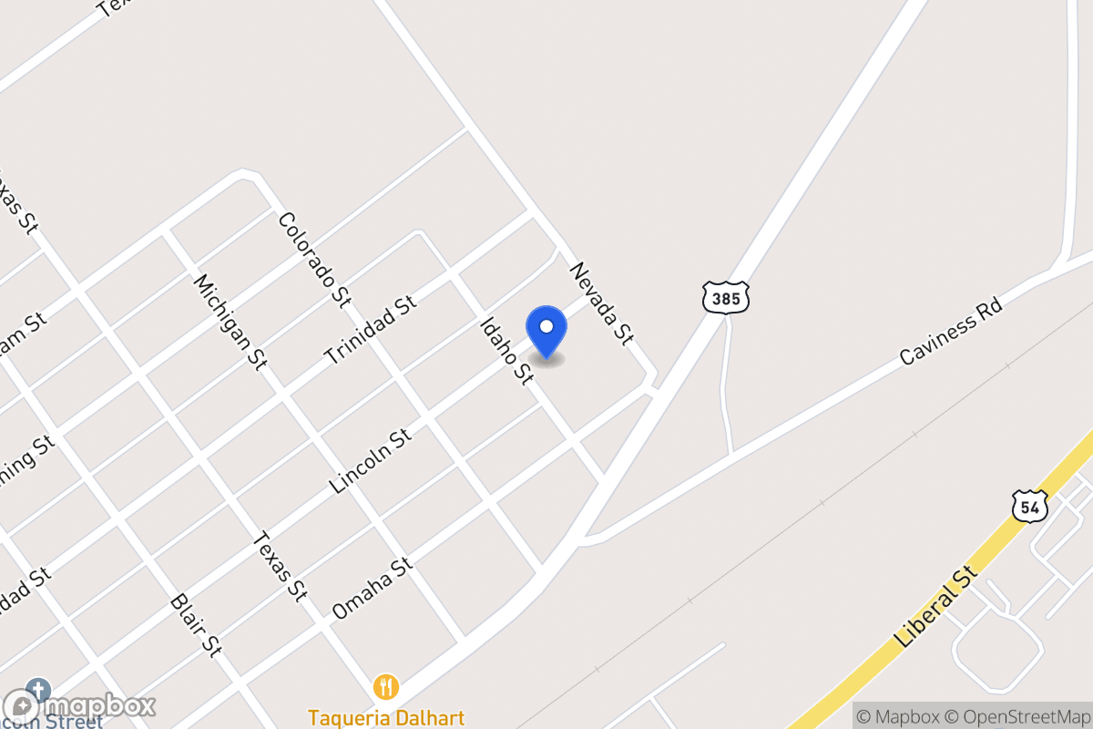 Map of 1604  Lincoln St, Dalhart, Tx 79022, Dalhart