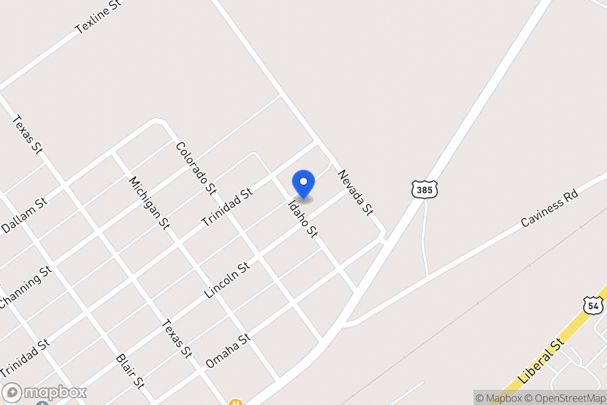Map of 1601  Lincoln St, Dalhart, Tx 79022, Dalhart