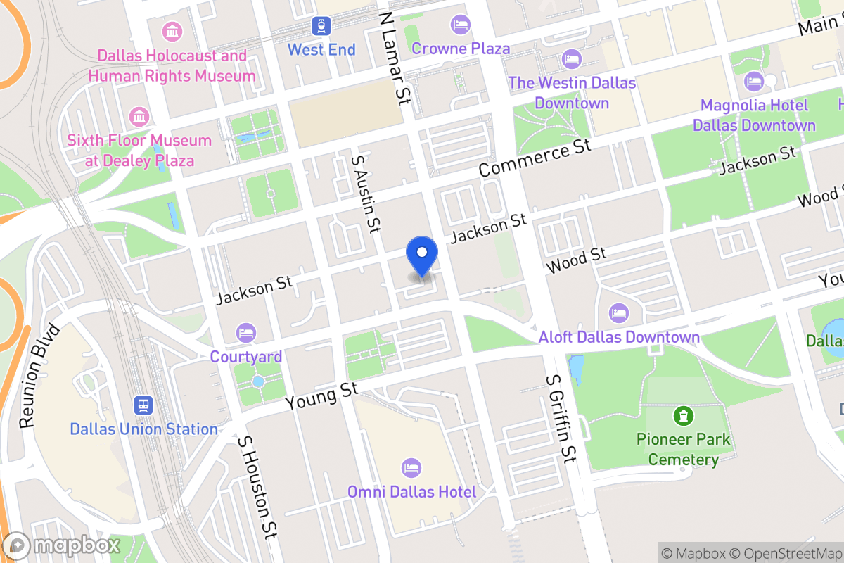 Map of 311 S Lamar St