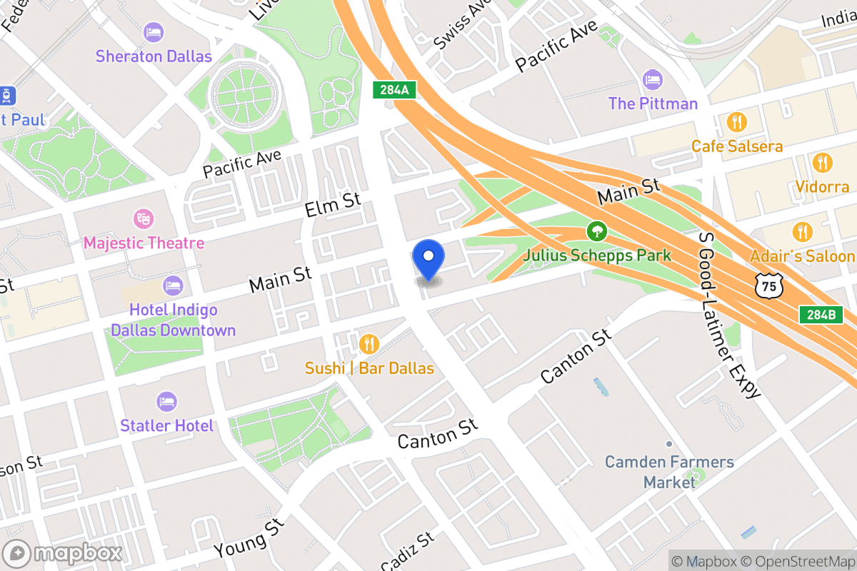 Map of 2201 Commerce St