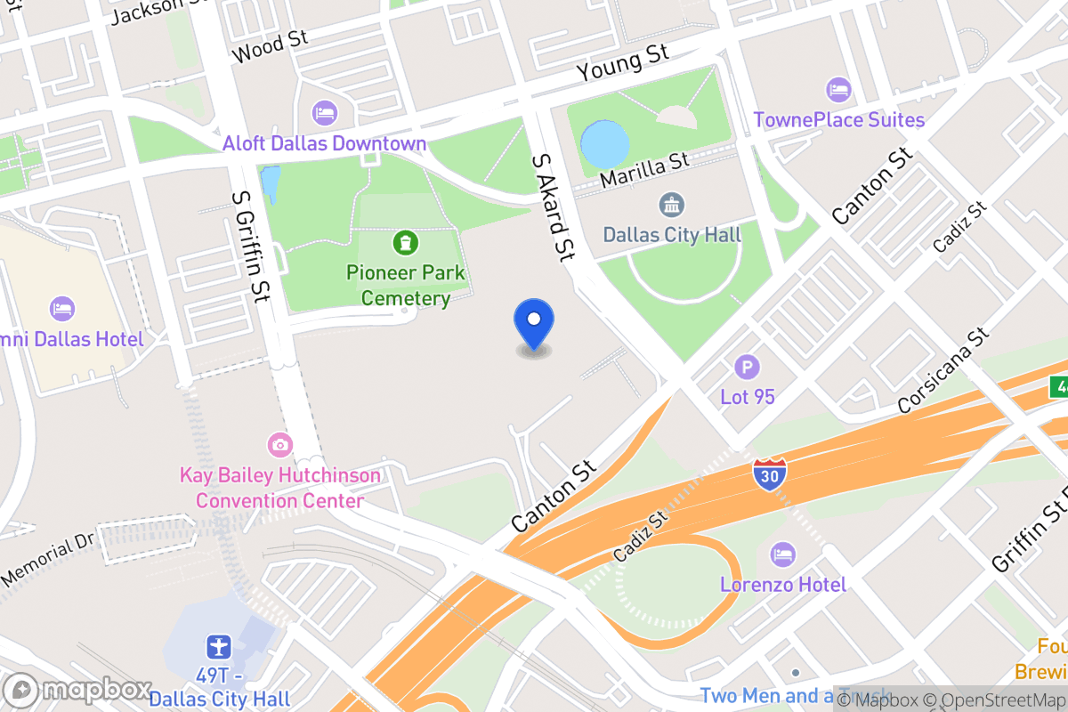 Map of 650 S Griffin St