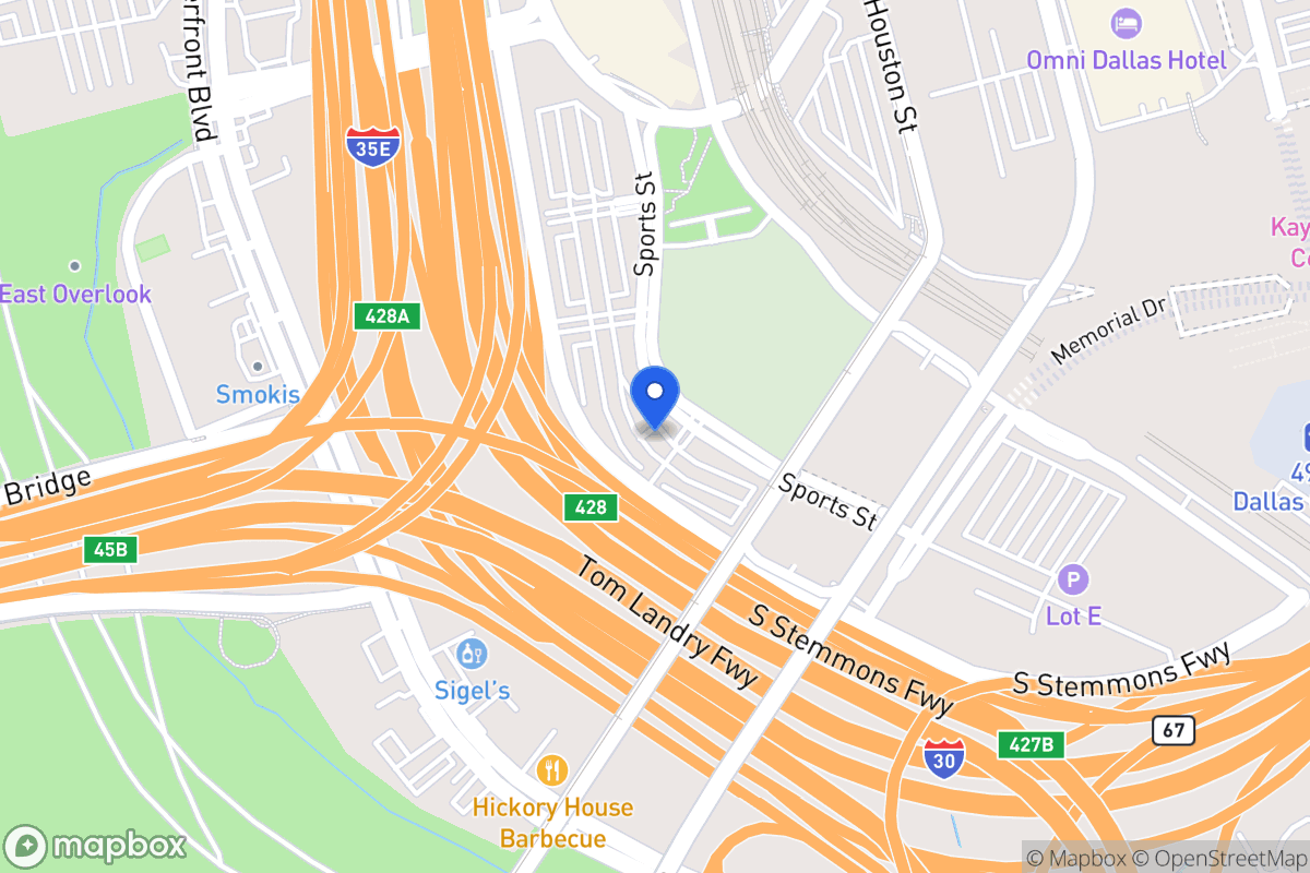 Map of 500 S Stemmons Fwy
