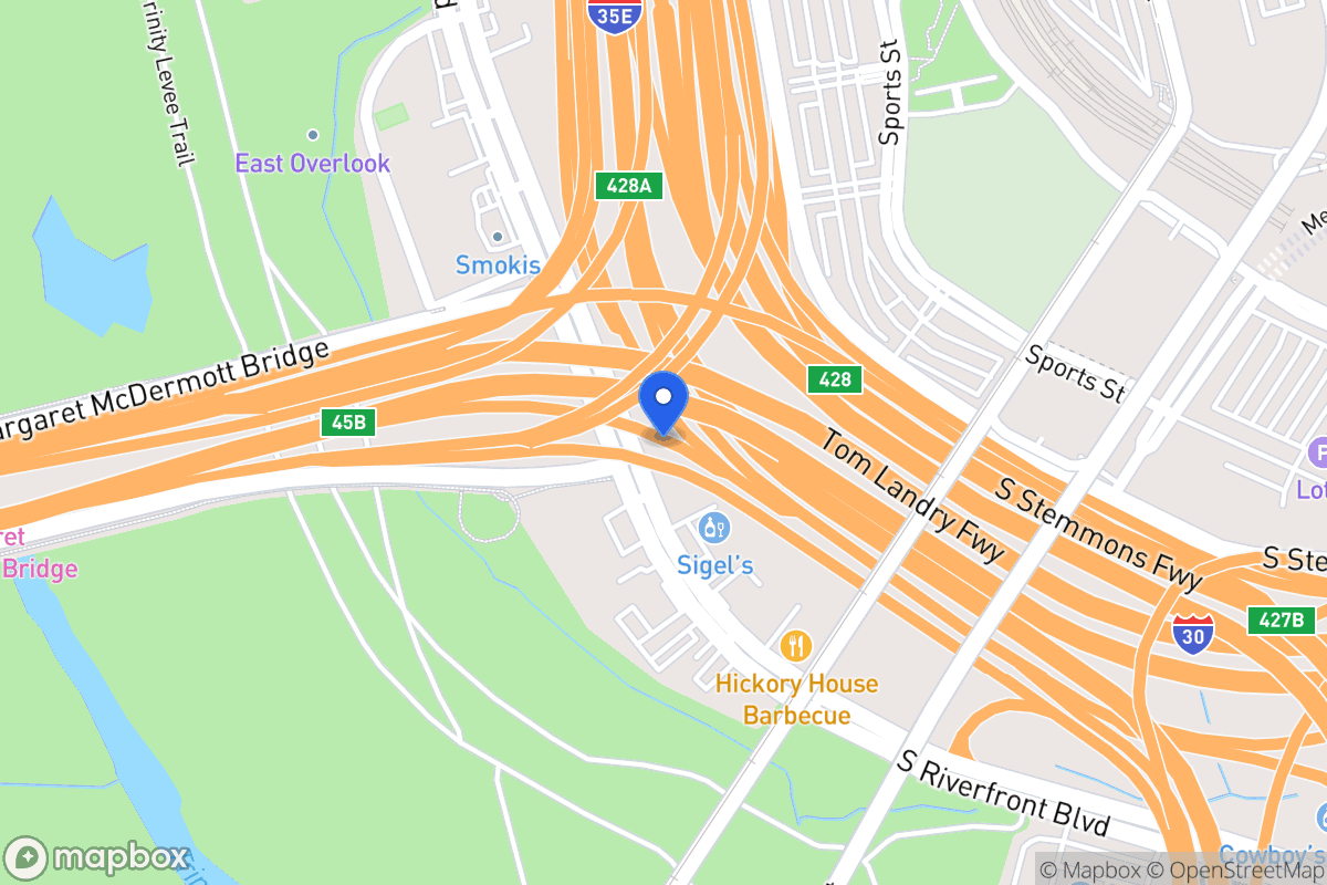 Map of 424 S Riverfront Blvd