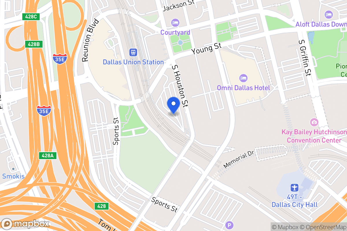 Map of 701 S Houston St