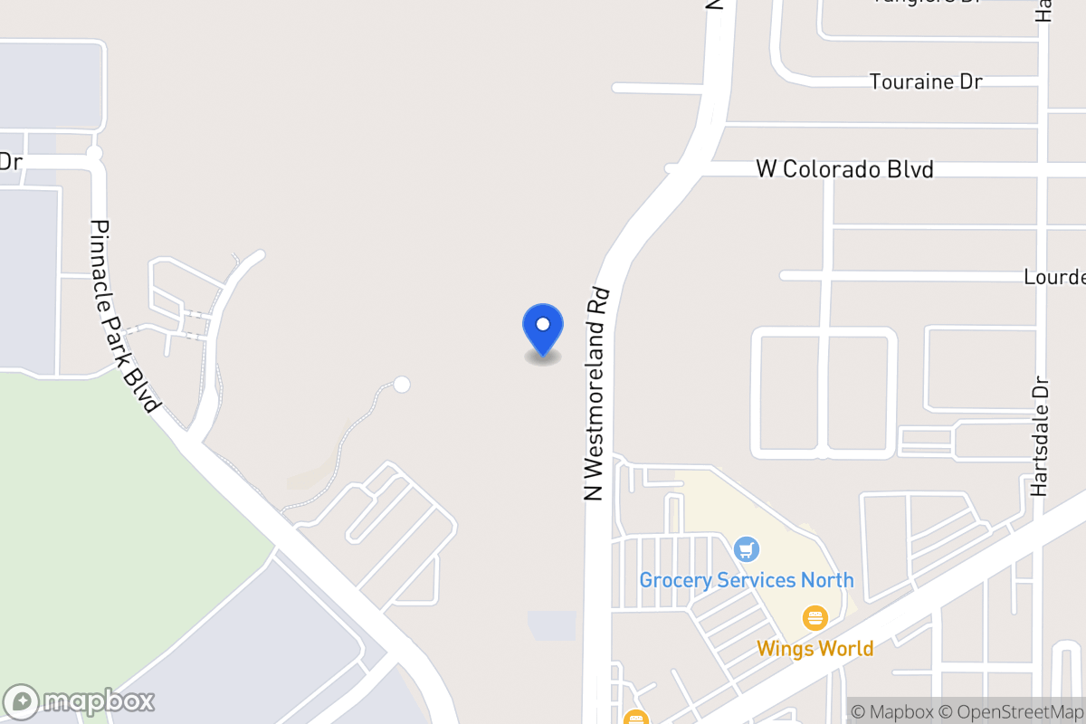 Map of 1135 N Westmoreland Rd