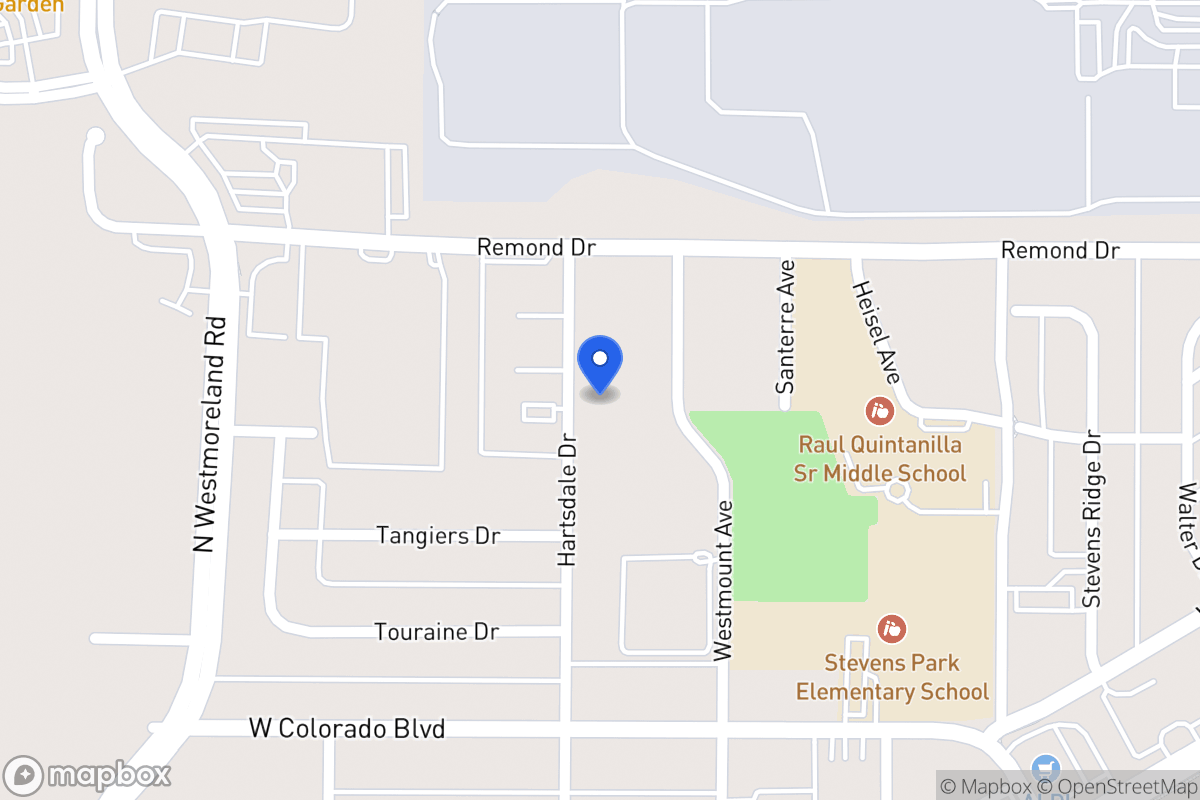 Map of 1368 N Hartsdale Ave