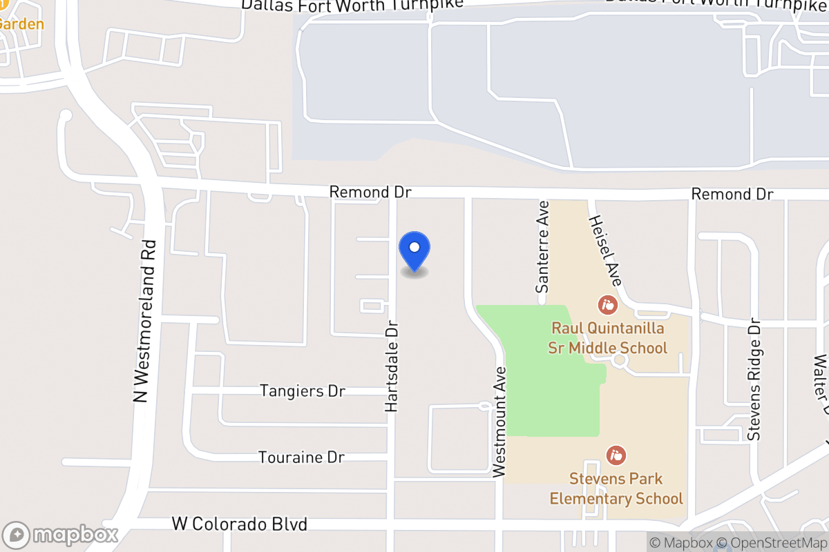 Map of 1376 N Hartsdale Ave