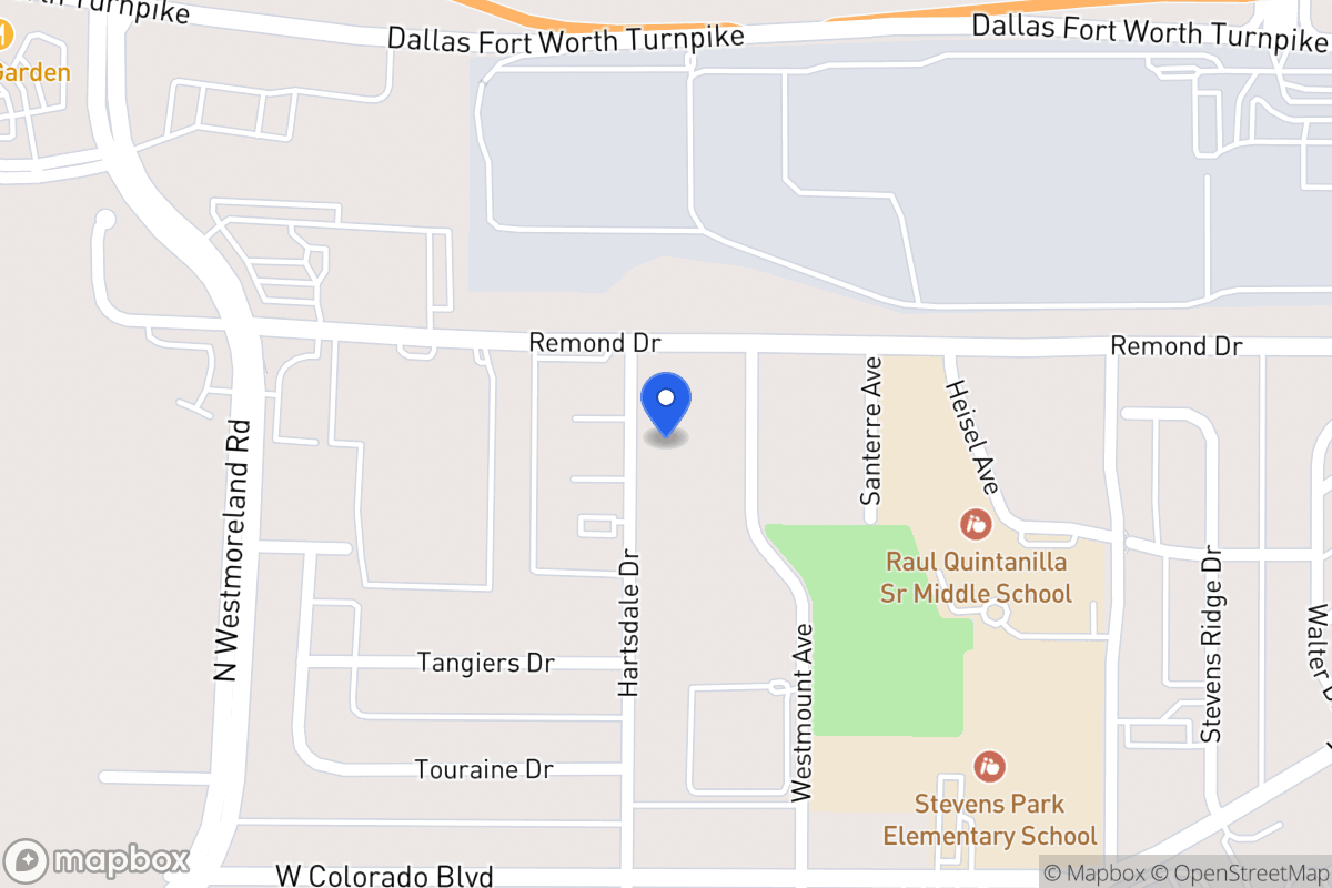 Map of 1384 N Hartsdale Ave