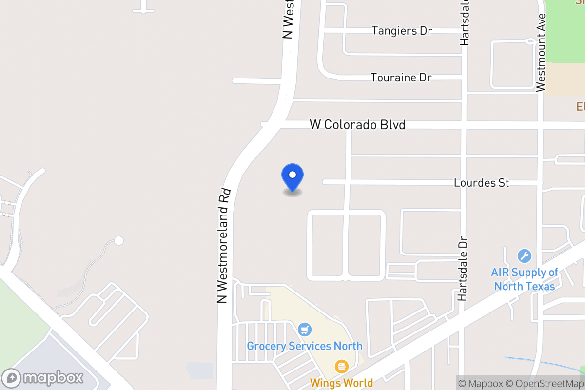 Map of 1140 N Westmoreland Rd