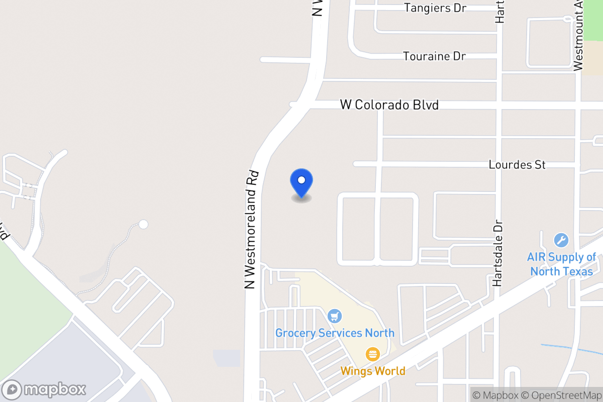 Map of 1136 N Westmoreland Rd
