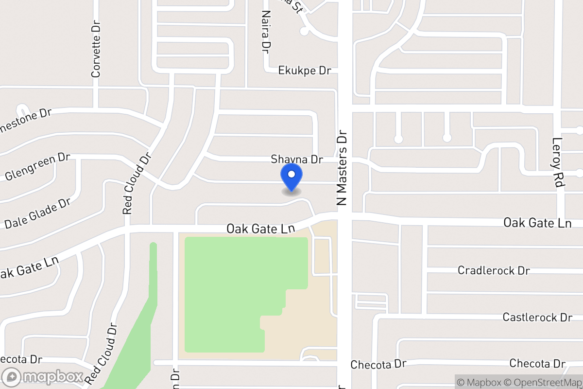 Map of 1850 N Masters Dr