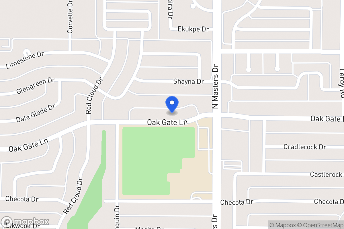 Map of 10111 Oak Gate Ln