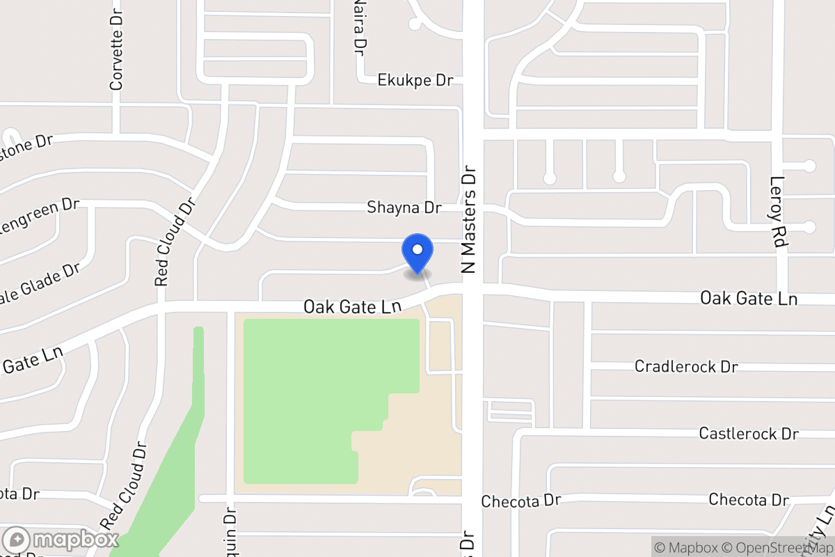 Map of 10131 Oak Gate Ln