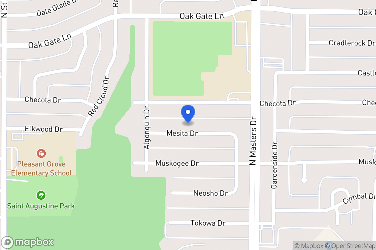 Map of 10031 Mesita Dr