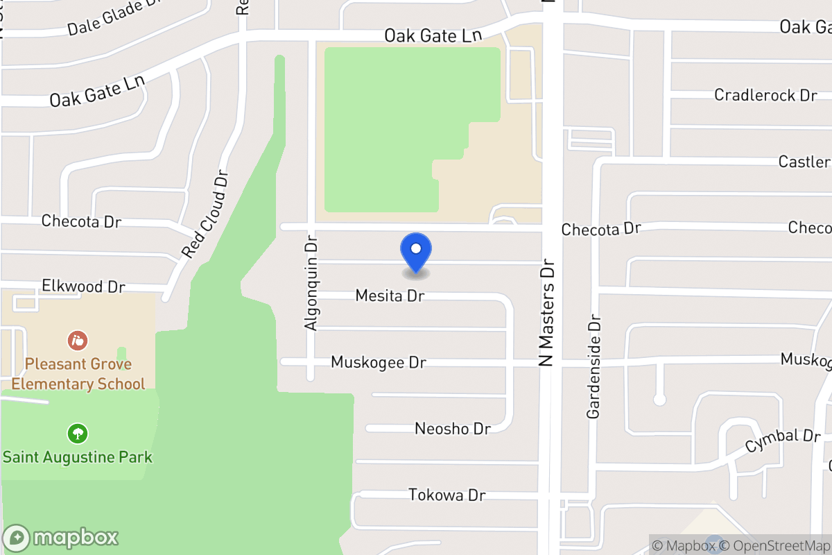 Map of 10035 Mesita Dr