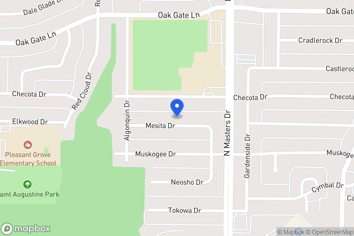 Map of 10039 Mesita Dr