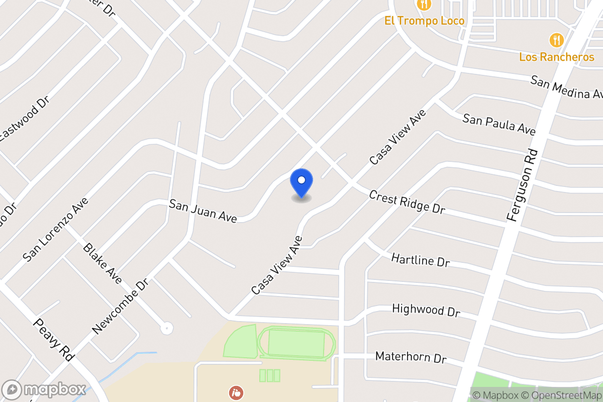 Map of 10165 Casa View Ave