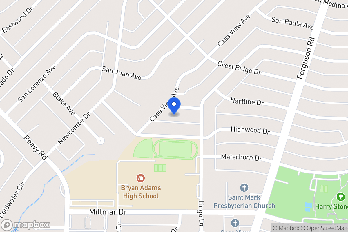 Map of 2230 Hartline Dr