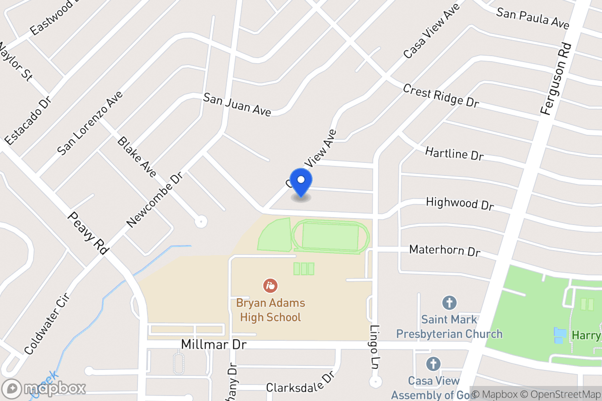 Map of 2215 Highwood Dr