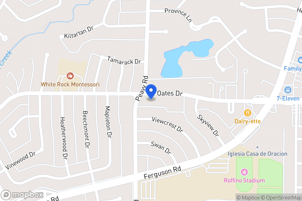 Map of 1808 Oates Dr