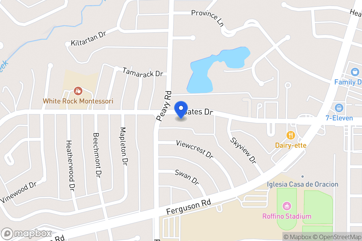 Map of 1814 Oates Dr