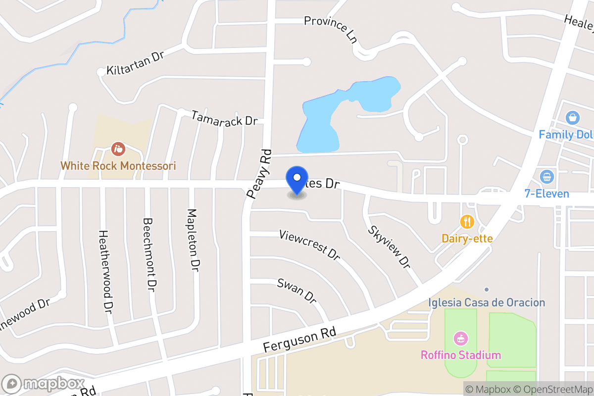 Map of 1820 Oates Dr