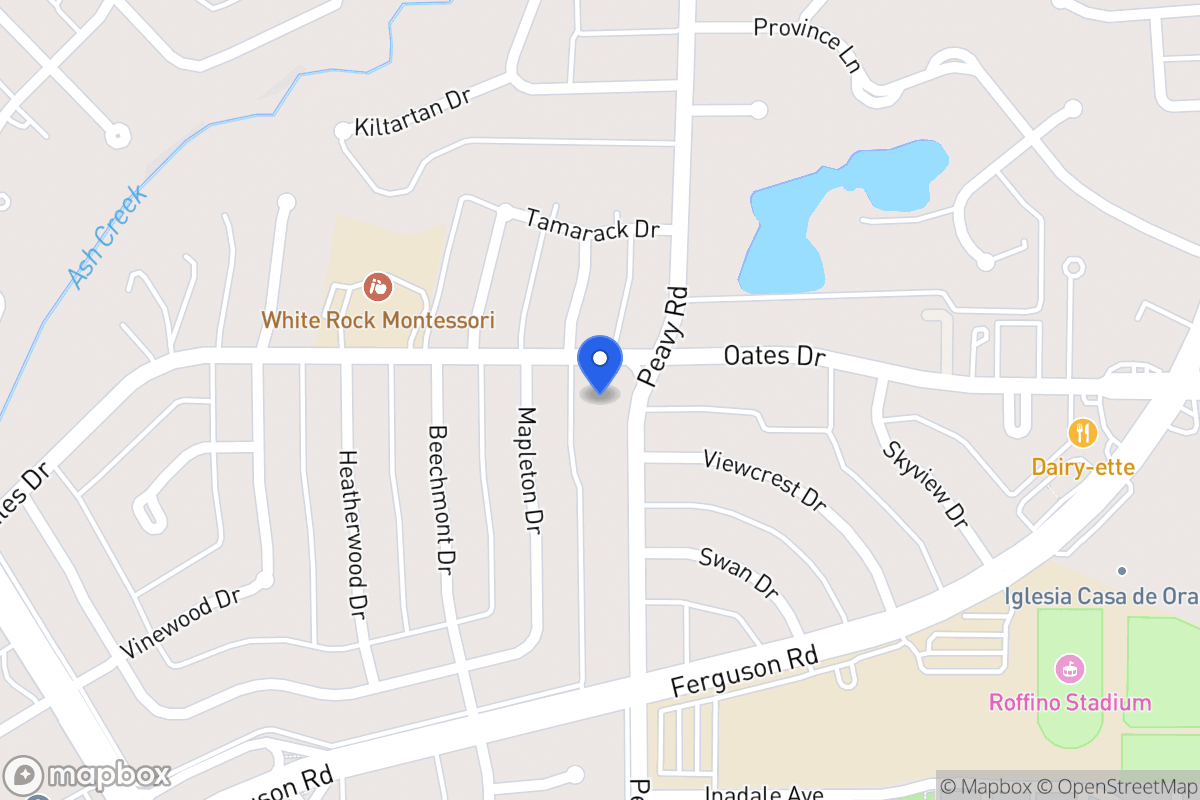 Map of 2611 Peavy Rd