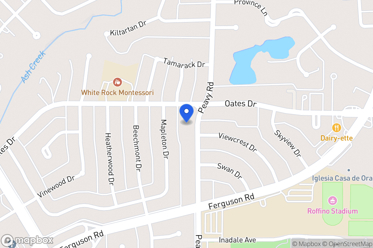 Map of 2617 Peavy Rd
