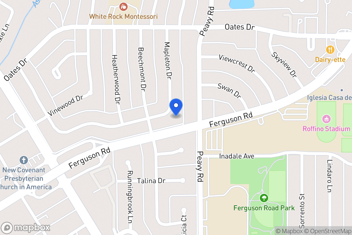 Map of 1716 Mapleton Dr