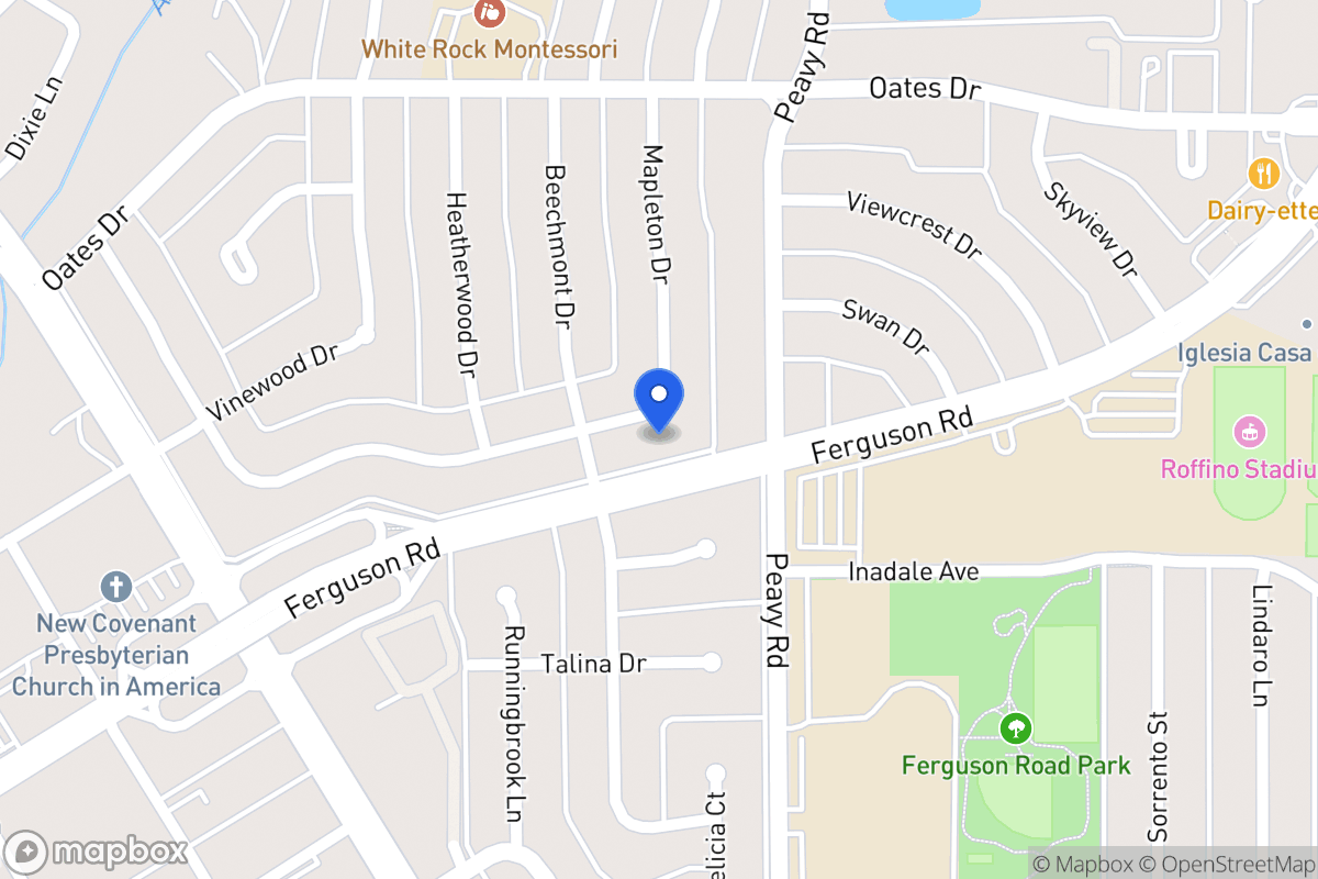 Map of 1712 Mapleton Dr