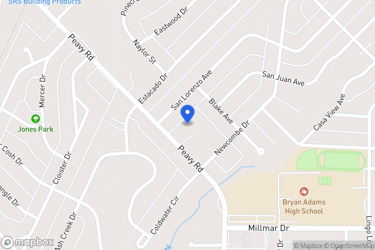 Map of 1936 Peavy Rd