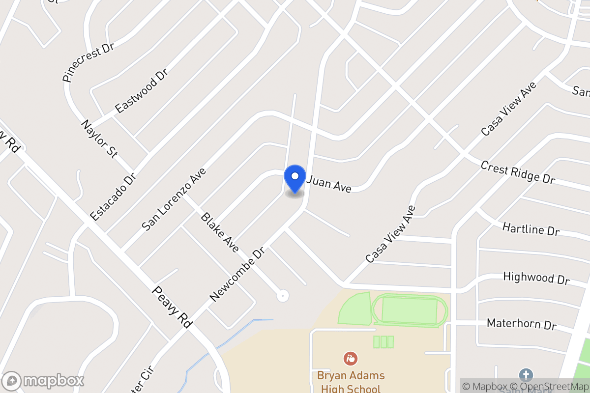 Map of 10141 Newcombe Dr