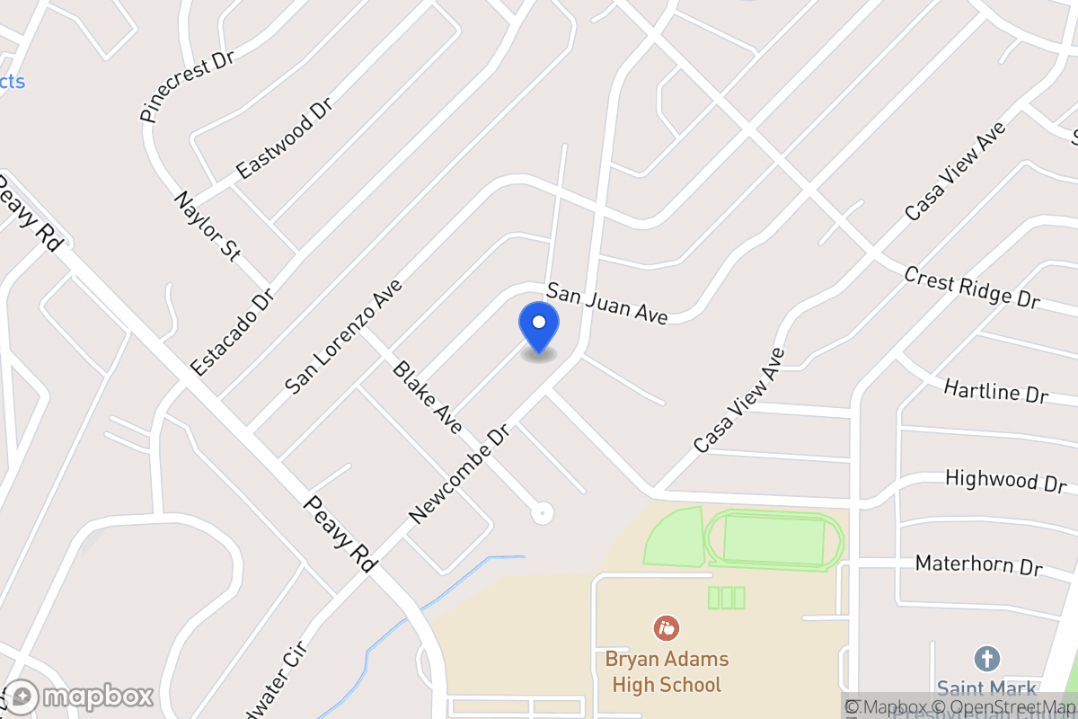 Map of 10129 Newcombe Dr
