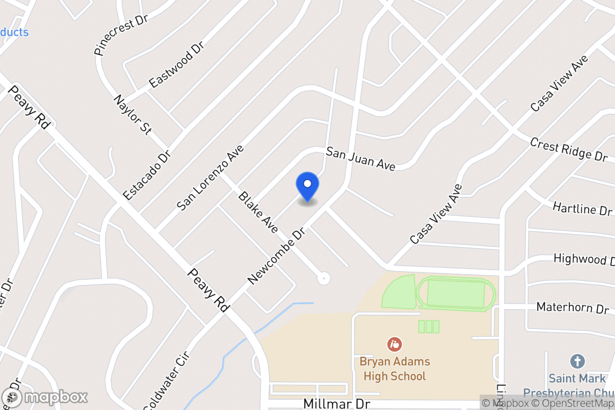 Map of 10119 Newcombe Dr