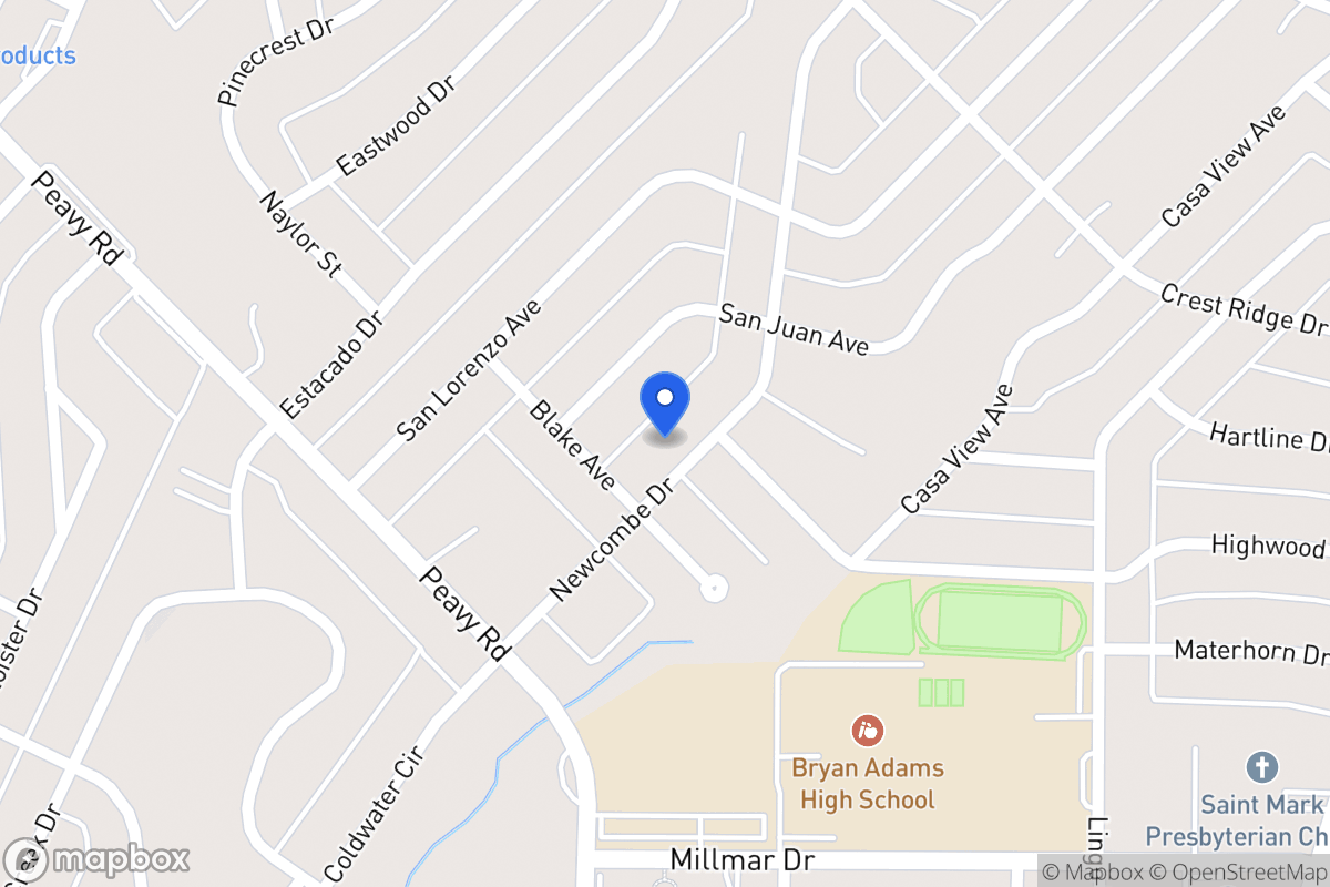 Map of 10115 Newcombe Dr