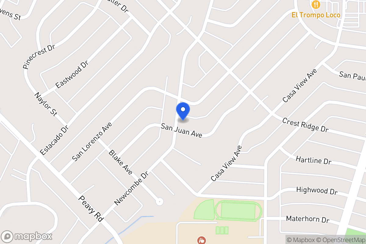 Map of 10105 San Juan Ave
