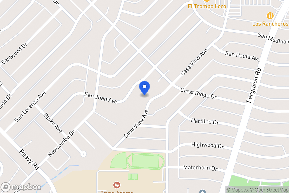Map of 10161 Casa View Ave