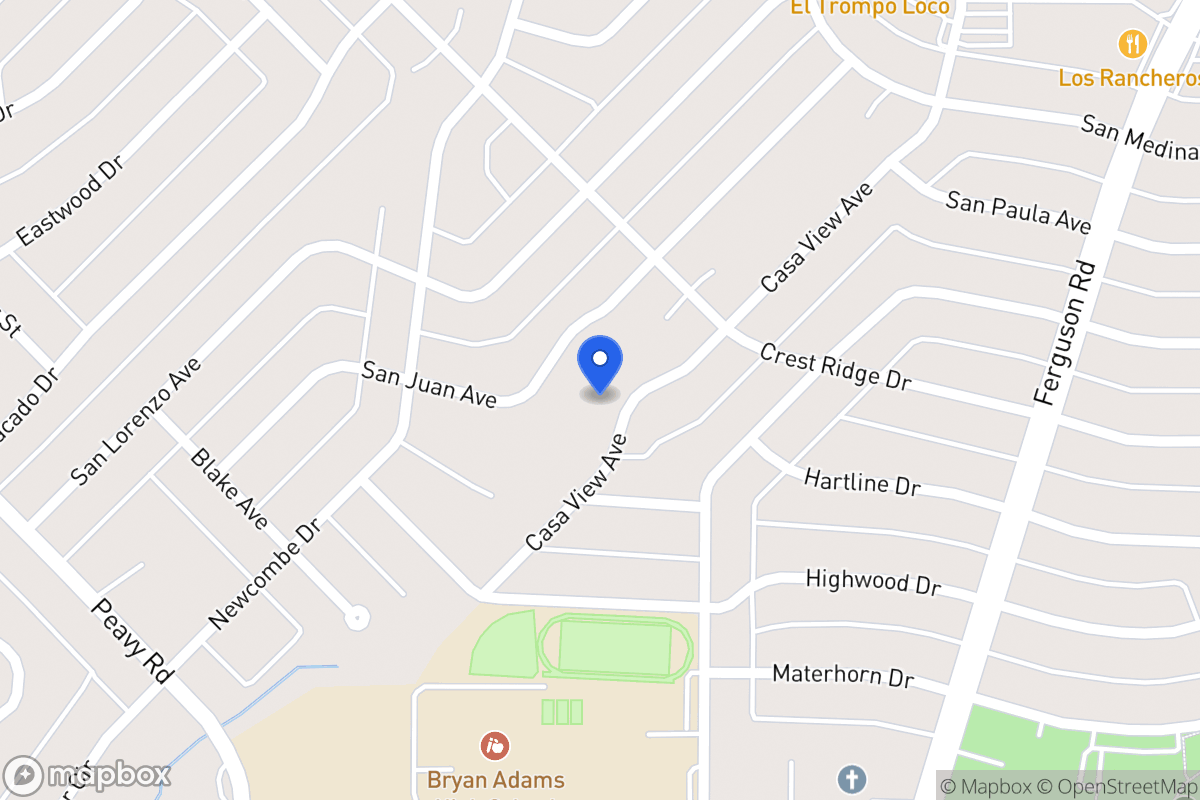 Map of 10157 Casa View Ave
