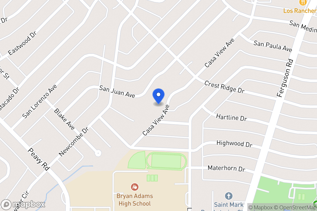 Map of 10149 Casa View Ave